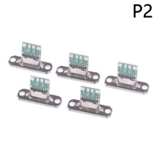 (CHT-TS023R-H141-P6) 5 phíosa Soicéad USB3.1 Cineál C le Pláta Daingnithe Scriú Seac USB Cineál-C 3.1 Cineál-C 2 Bhiorán 4 Bhiorán Seac