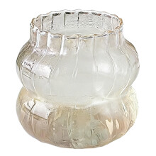 Verre élégant en verre à cocktail Ripple pour café glacé, jus de fruits, lait, blanc, 3,34, Maison