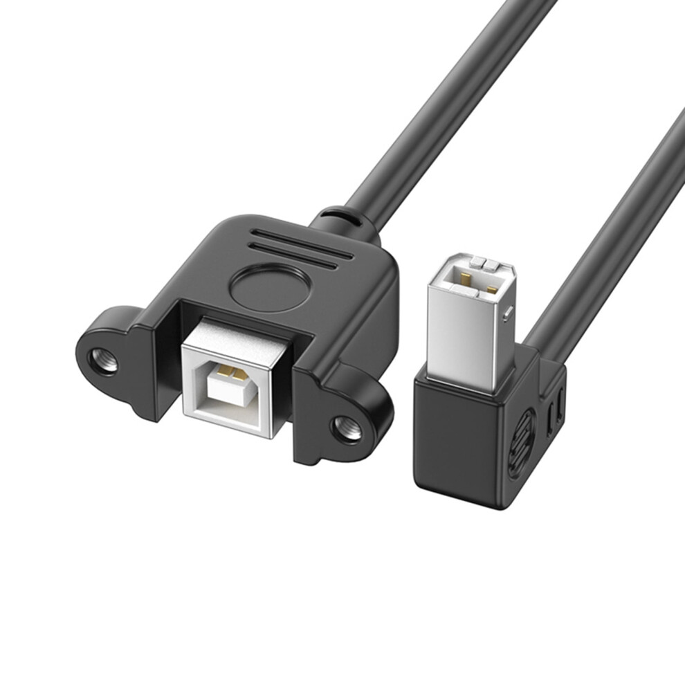 Usb 2.0 Printer Cable Typeb Male To Typeb Female Scanner Cord 480Mbps Speed 90Degree Elbow For Offices And Home Use 9405492188778