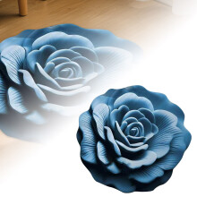 Tapis de sol 3D à motif floral et terre de diatomées, double face, antidérapant et absorbant, séchage rapide, idéal pour salle de bain, chambre