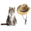 Pet Cowboy Hat with Adjustable Chin Strap – Khaki, Medium 1