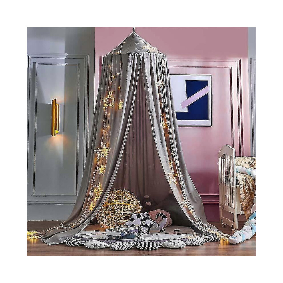 Baby Canopy Chiffon Baby Canopy Crib Play Tent Nursery Canopy Height: 240cm Hem Length: 260cm-XinHan