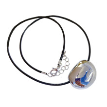 Colier cu pandantiv geometric la modă, cu șnur din piele PU pentru femei, cu lanț clavicular oval și mărgele, accesoriu pentru claviculă