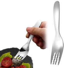 Fourchette en acier inoxydable avec manche court et épais (1 pièce)