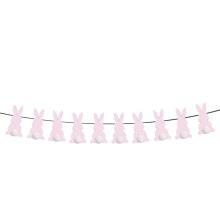 Osterhasen-Bannerdekoration, einfarbige Hasen-förmige Osterdekoration aus Pappe zum Aufhängen