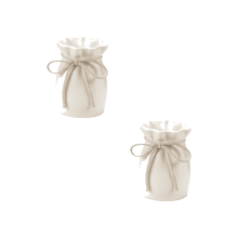 Vase à fleurs moderne en plastique, 19,3 cm x 11,9 cm, lot de 2 – Décoration de bureau pour cuisine, salon, chambre, bureau, étagère et