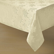 Nappe rectangulaire jacquard, imperméable, à motif floral damassé rose, en polyester lavable, idéale pour la cuisine, la salle à manger et les