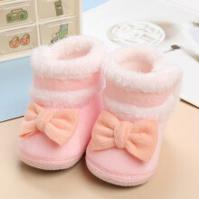 Toddler Boots,Baby Winter Boots Comfortable Soft Sole for Toddlers Warm Cotton Shoes for Daily,Toddler Cowboy Boots,02 Pink,0-6 Months
