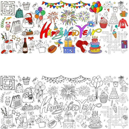 Riesiges Weihnachtsmalposter 76 x 183 cm