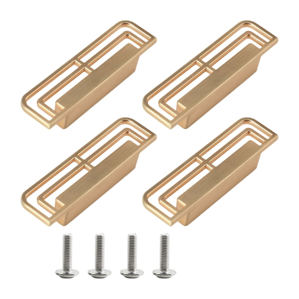 4Pcs Drawer Pulls Metal Dressers Knob Cupboard Handle Modern Furniture Handle Simple Square Bedside Cabinet Pull 9071309997194