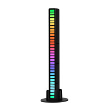 LED Sound-Reactive RGB Light Bar, 32-Bit Equalizer, Rechargeable, USB Cable Included, Horizontal/Vertical Mounting, Compatible with XXX
