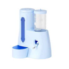 2-in-1 pieneläinten ruokinta- ja vesipullo, 300ml/125ml, sininen