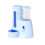 Comedouro e bebedouro 2 em 1 para pequenos animais, 300ml/125ml, azul 1