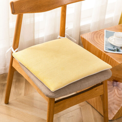 Gelbes Polyester-Stuhlkissen 40x40cm