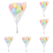 6er-Pack Ostereier-Stielstecker, 6 cm Glitzerschaumstoff, Vasenfüller