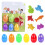 Set de jucării cu ouă de Paște, din plastic, cu tematică animală, 6 bucăți 1