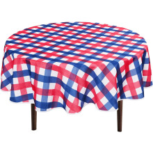 Checkered Round Tablecloth 60 Inch – Waterproof Polyester