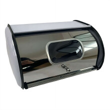 1 PCS Iron Bread Box, Food Storage Bin with Window, Bread Storage Container for Bread, Cake Tableware, Condiment Bottles