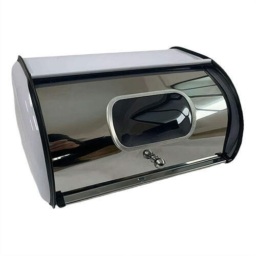 1 PCS Iron Bread Box, Food Storage Bin with Window, Bread Storage Container for Bread, Cake Tableware, Condiment Bottles