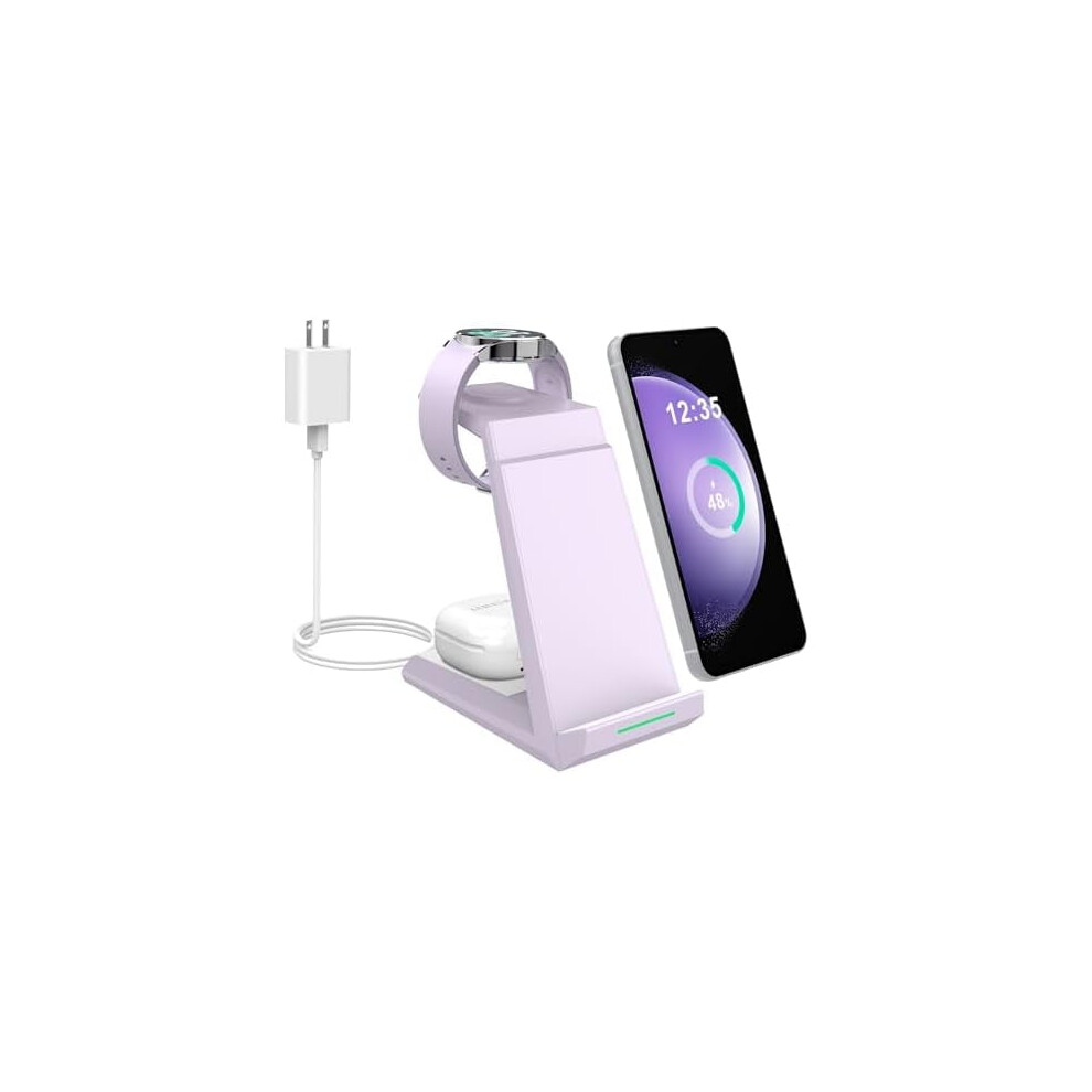Fu2035 Wireless 3-In-1 Charger Stand For Samsung: Compatible With Galaxy S25âS20, Z Flip/Fold, Watch 5/4/3, Buds Pro 9083649271629