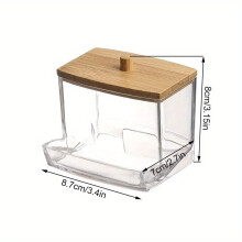 Cotton Swab Box With Lid Dustproof Transparent Visible Design Toothpicks Cotton Swab Dispenser Storage Case Toothpicker holder