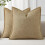 Fodere per cuscini in lino 24x24, set da 2, con bordo a corda in stile rustico 1