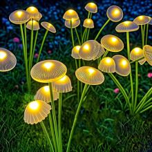 Solar LED paddenstoellampen – Waterdichte tuinpadverlichting