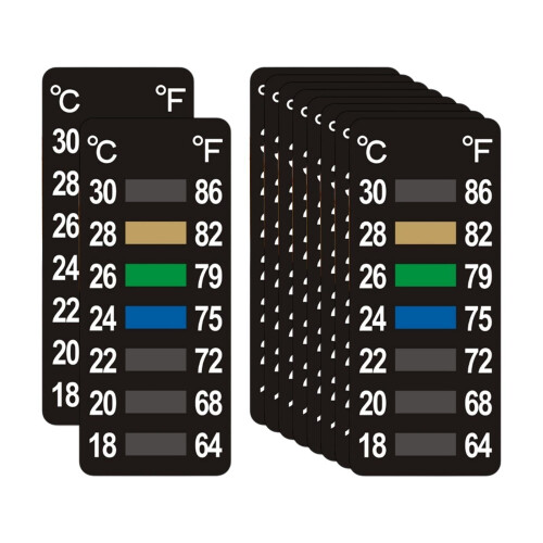 10 Pieces Temperature Strips Temperature Indicator Thermometer Label Temperature