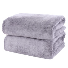 2 Pack Microfiber Bath Towels 27x55 in Grey