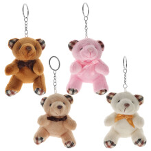 portachiavi a forma di orsetto di peluche, leggeri e morbidi, perfetti da appendere a zaini e borse.