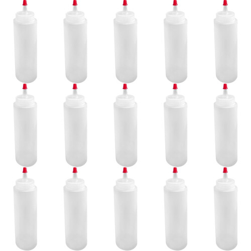 Hvite ABS-klemflasker 60 ml (15-pakning)
