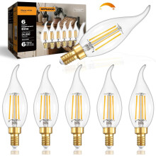 Dimbare kandelaarlampen 2700K E12 6W 700LM 6-pack