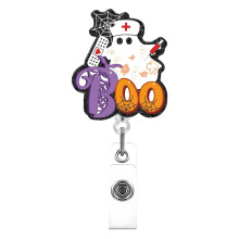 Halloween spook badgehouder met 360 draaibare ID-houder