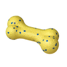 Kauwring voor honden met popcornstructuur – Geel, klein