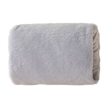 Faux Fur Electric Hand Muff, USB Rechargeable Warm Winter Muff for Women & Girls – Gray, Compatible with USB Charging
