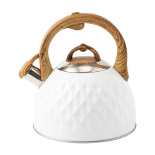 Stainless Steel whistling Kettle Cookware for Coffee Stove milk White 3L