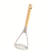 2-in-1 Wooden Potato Masher & Garlic Press, Heat Resistant, Multi-Functional, Natural Wood Kitchen Utensil