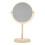 Miroir de maquillage double face pivotant beige 1