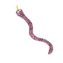 Ormkattleksak, kattmyntaleksak, 15" tum Stuff Snake interaktiv plyschormleksak för katter att tugga och skrapa (rosa)