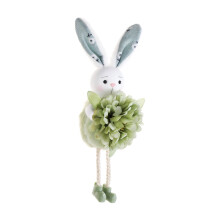 Ensemble de décorations de Pâques, peluche lapin de Pâques avec pendentif fleur, cadeaux pour les fêtes et décoration printanière pour la