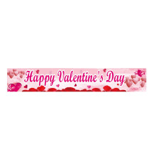 Valentinstag-Banner zum Aufhängen, Willkommensschild für die Haustür, Hintergrundstoff für Feierlichkeiten im Innen- und Außenbereich