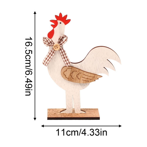 Wooden Walking Chicken Decor Set – Farm Theme Easter 2