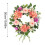 Artificial Floral Wreath with Mixed Silk Flowers and 3