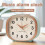 Oval Silent Digital Alarm Clock with Music, Plastic Frame 2