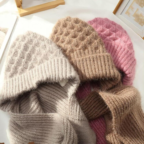 Cachecol com capuz Friendlyk Winter, versátil e tricotado, para mulheres. Combinação de gorro e cachecol quente e macio, grosso e supermacio. 1
