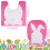 Ensemble tapis de bain lapin de Pâques avec couvre-abattant rose 3