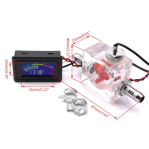 LED con 2 barre per raffreddamento a liquido, accessori per computer. 1