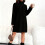 Strikkjole Høj hals Langærmet Oversized Sort XL 2