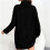 Strikkjole Høj hals Langærmet Oversized Sort XL 4