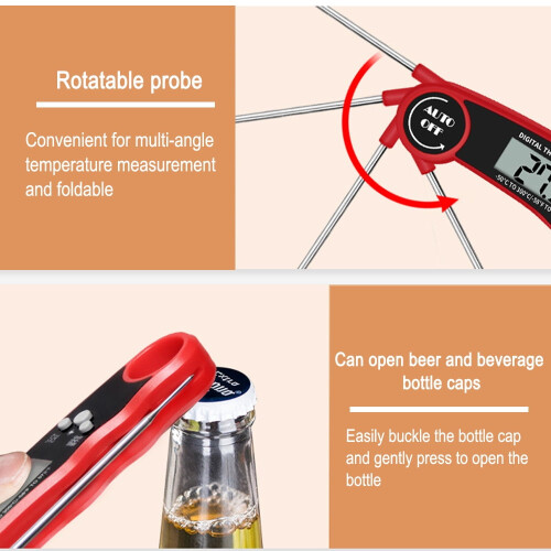 Meat thermometer. Thermometer with backlight and calibration 1